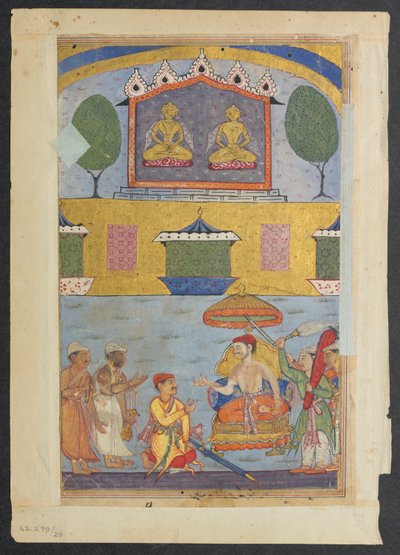 Pagina uit Verhalen van een Papegaai Tuti-nama: Derde nacht: De goudsmid en de timmerman..., c. 1560 door Unbekannt