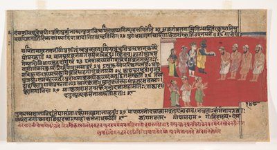 Pagina uit een Verspreide Bhagavata Purana Oude Verhalen van Heer Vishnu, ca. 1630-50 door Unbekannt