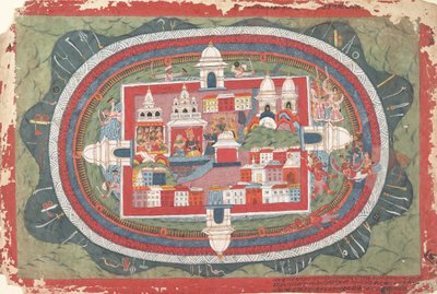 Pagina uit een Verspreid Bhagavata Purana Manuscript Leven van Krishna, ca. 1775 door Unbekannt