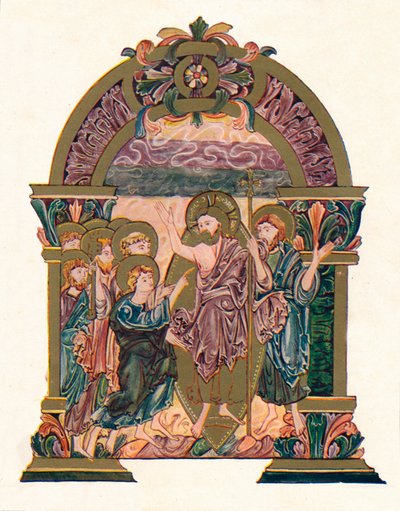 Pagina uit het Benedictional van St. Ethelwold, c970, 1902 door Unbekannt
