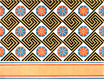 Geschilderd plafond in het Graf van Enene in Thebe, Egypte, 1928 door Unbekannt