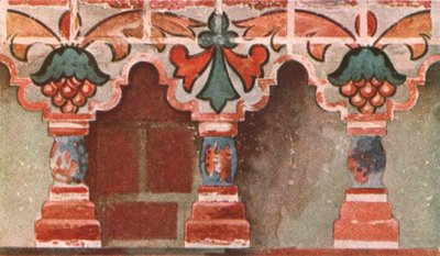 Geschilderde galerij in de kerk van Johannes de Doper in Toltshkovo in Jaroslaw, Rusland door Unbekannt