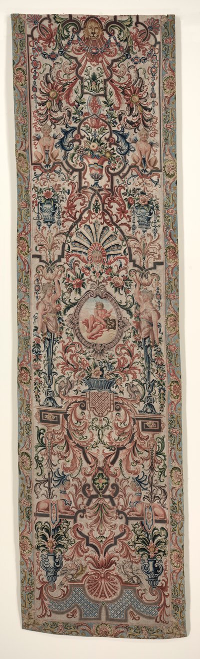 Paar borduurwerk bedgordijnen, ca. 1690 door Unbekannt