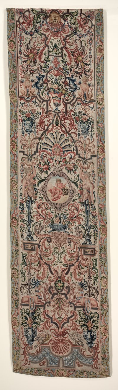Paar Borduurwerk Bedgordijnen, c. 1690 door Unbekannt