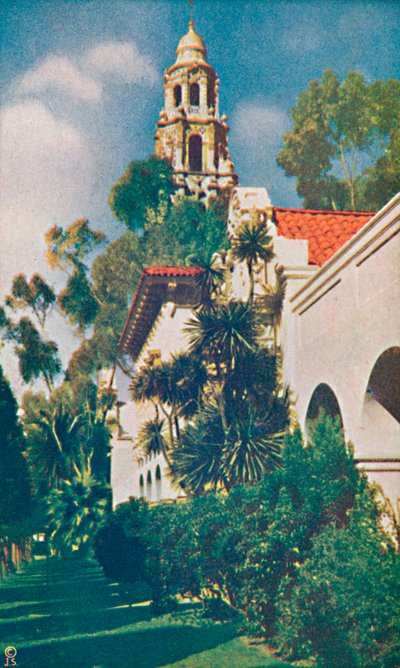 Paleis van Wetenschap en Californië Toren, ca. 1935 door Unbekannt
