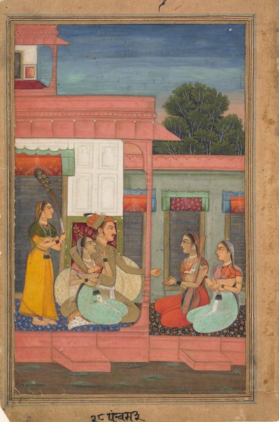 Panchama Ragini: Pagina uit een Ragamala-serie, ca. 1640 door Unbekannt