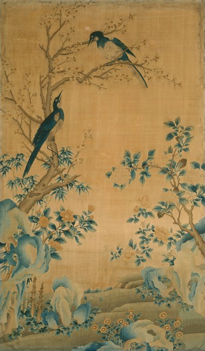 Paneel meubelstof, China, Qing-dynastie 1644-1911, 1750-1800 door Unbekannt