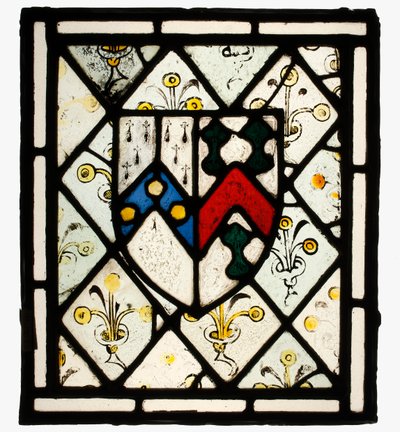 Paneel met heraldisch schild van Johnson, Brits, ca. 1500 door Unbekannt