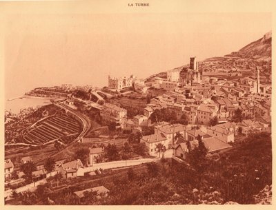 Panorama en uitzicht op La Turbie, Monaco, 1930 door Unbekannt