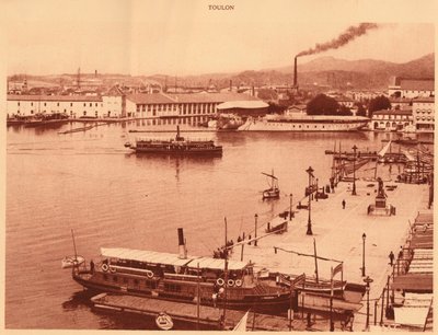 Panorama van de kades in Toulon door Unbekannt