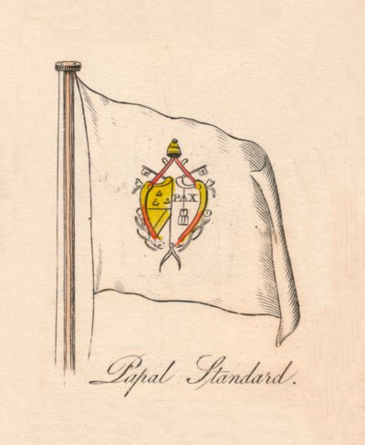 Pauselijke standaard, 1838 door Unbekannt