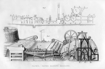 Papiermachine, 1866 door Unbekannt