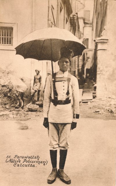 Parawallah inheemse politieagent Calcutta, ca. 1900 door Unbekannt