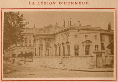 Parijse Commune (1871): uitzicht op het Palais de la Légion d