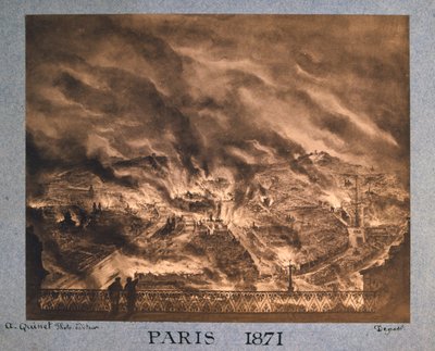 Parijs in vlammen, 1871 door Unbekannt