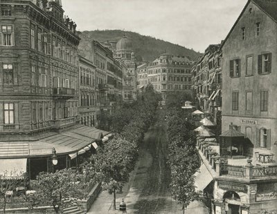 Parkstrasse, Karlsbad, Tsjechoslowakije, 1895 door Unbekannt