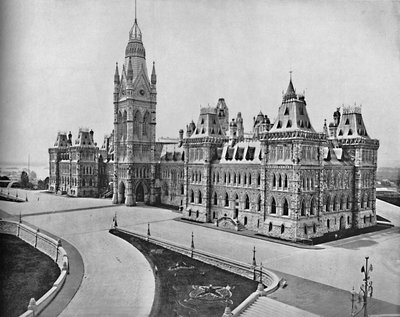 Parlementsgebouwen, Ottawa, Canada, ca. 1897 door Unbekannt