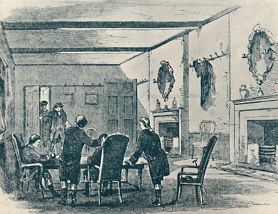 Salon van de Drie Kronen Herberg, Lichfield, 1907 door Unbekannt