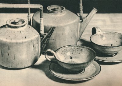 Deel van theeservies door de Werkstätten der Stadt Halle, 1928 door Unbekannt