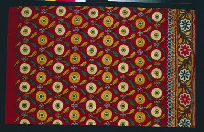 Deel van een rok Ghagra, 1800s - begin 1900s door Unbekannt