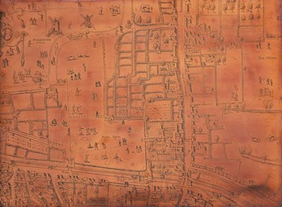 Deel van een kaart van Londen, c1553-c1559 door Unbekannt