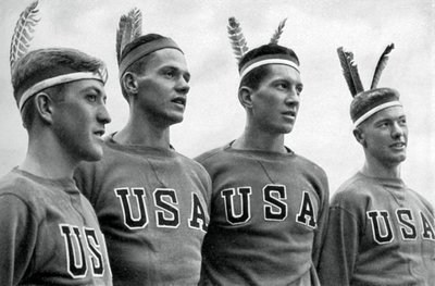 Deel van de Amerikaanse gouden medaille-winnende roeiploeg, Berlijnse Olympische Spelen, 1936 door Unbekannt
