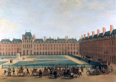 Passage van de koning en de regent, de Place Royale, ca. 1655 door Unbekannt