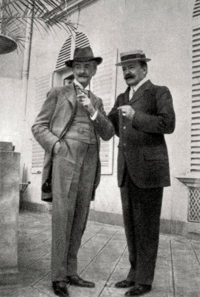 Paul Hervieu en Marcel Prevost, Franse auteurs en dramaturgen door Unbekannt