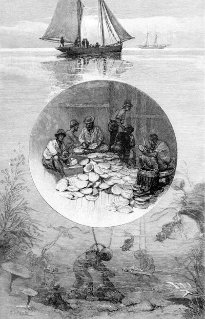 Parelvisserij, Torres Strait, Australië, 1886 door Unbekannt