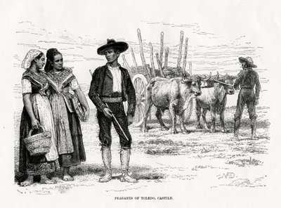 Boeren van Toledo, Castilla-La Mancha, Spanje, 1879 door Unbekannt
