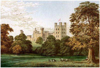 Penrhyn Castle, Caernarvonshire, Wales, huis van Lord Penrhyn door Unbekannt