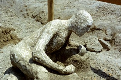 Persoon gedood door de uitbarsting van Pompeii, 79 AD door Unbekannt