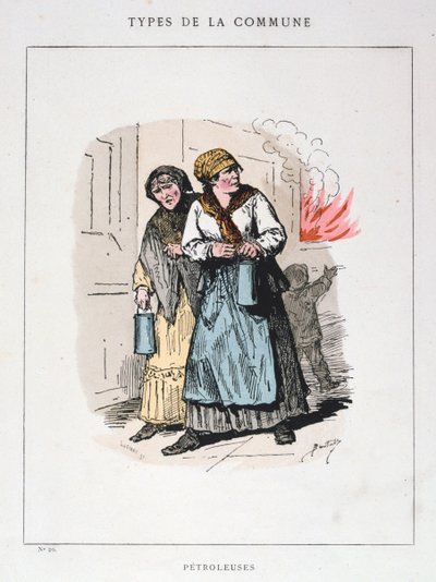 Petroleuses, Parijse Commune, 1871 door Unbekannt