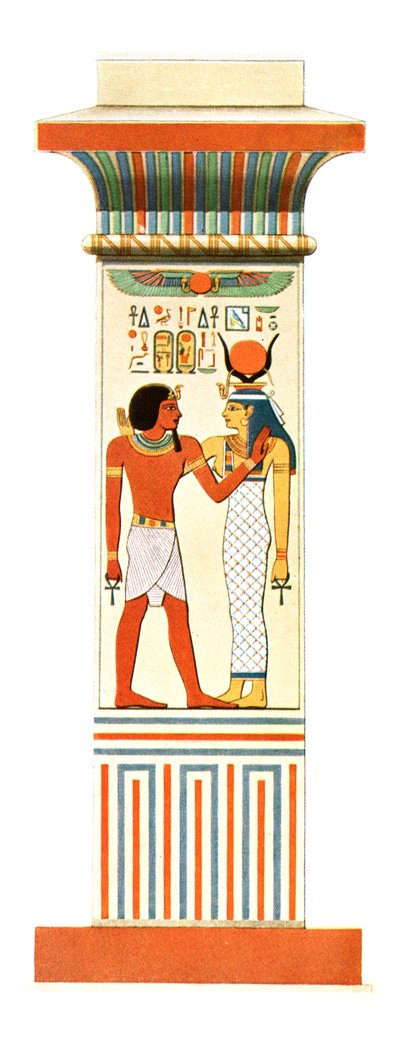Pilaster uit de Amun-Re Tempel van Amenophis III in Karnak, Egypte, 1928 door Unbekannt