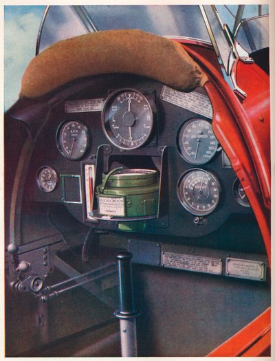 Cockpit van een Tiger Moth uitgerust voor blind vliegen, c1936 door Unbekannt