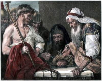 Het Vlechten van de Doornenkroon, 1875 door Unbekannt