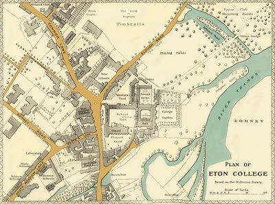 Plattegrond van Eton College door Unbekannt