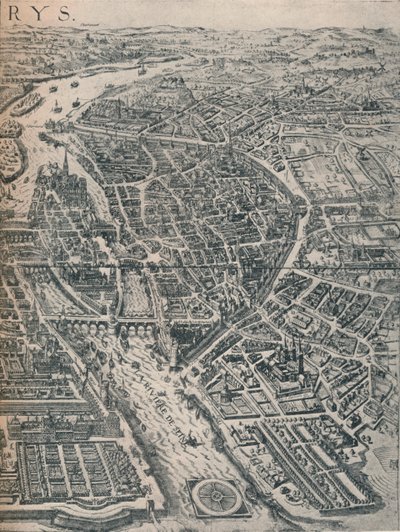 Plan van Parijs, c1630 1915 door Unbekannt
