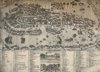 Plan van Venetië, ca. 1590, 1925 door Unbekannt