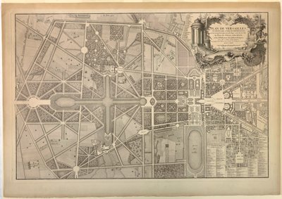 Plan van Versailles door Unbekannt