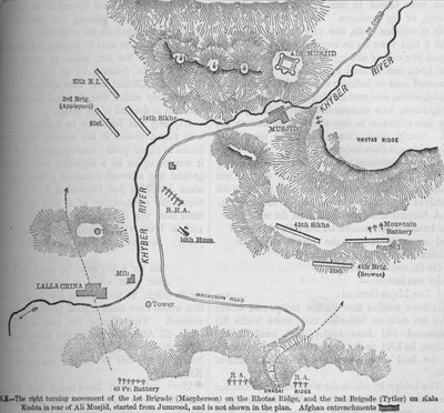 Plan van de aanval op Ali Musjid, 21 november 1878 door Unbekannt