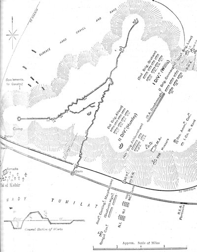 Plan van de Slag bij Tel-El-Kebir, 13 september 1882 door Unbekannt