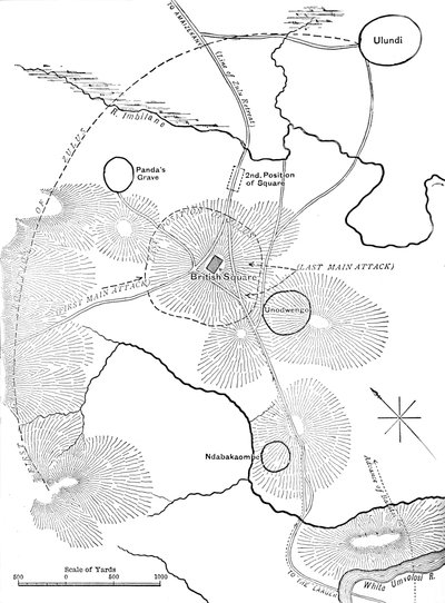 Plan van de Slag bij Ulundi, 4 juli 1879 door Unbekannt