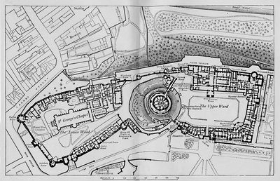 Plan van het kasteel, 1895 door Unbekannt