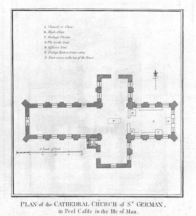 Plattegrond van de Kathedraal van St. German, eind 18e eeuw door Unbekannt