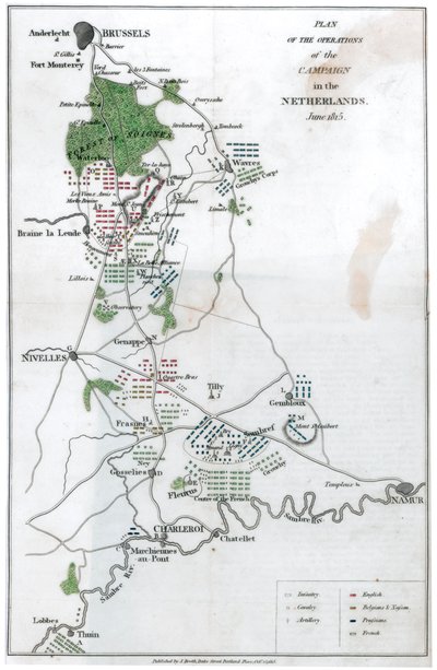 Plan van de operatie van de campagne in Nederland, juni 1815, 1816 door Unbekannt