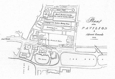 Plan van het paviljoen en aangrenzende gronden - 1803, 1939 door Unbekannt