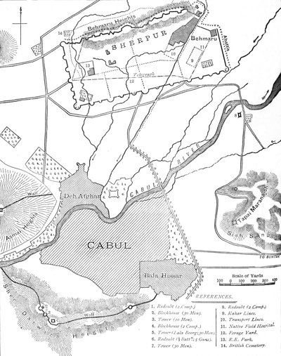 Plan van de Sherpur-kantonnementen, c1880 door Unbekannt