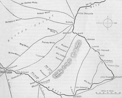 Plan van het oorlogstheater in de Tweede Soedan-campagne, ca. 1881-1885 door Unbekannt