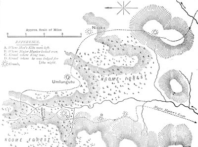 Plan van de grond waar Cetewayo werd gevangen, ca. 1880 door Unbekannt